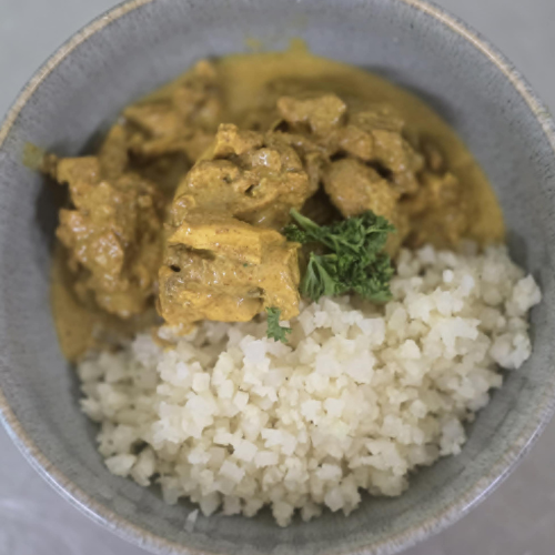 Thai chicken curry with cauli rice